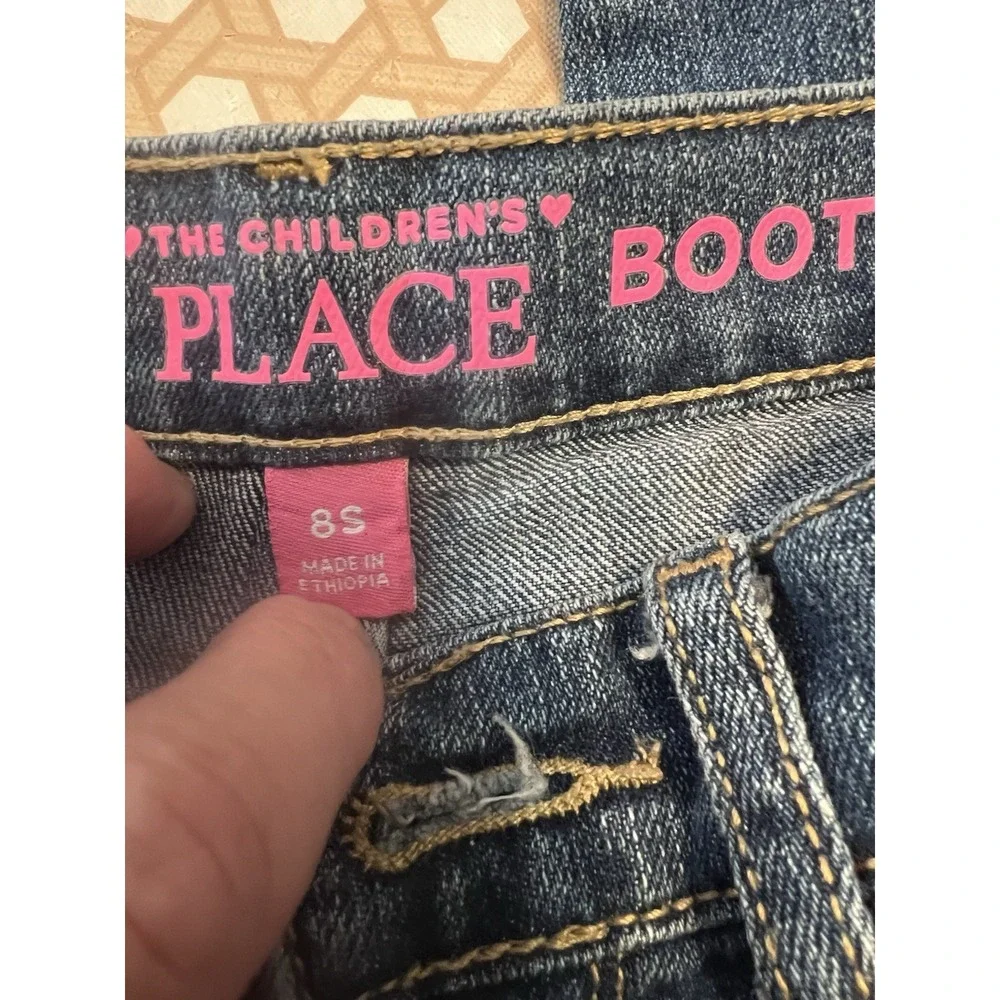 Children's Place Youth Girl's Size 8 Jeans Adjustable Waist Boot Cut‎